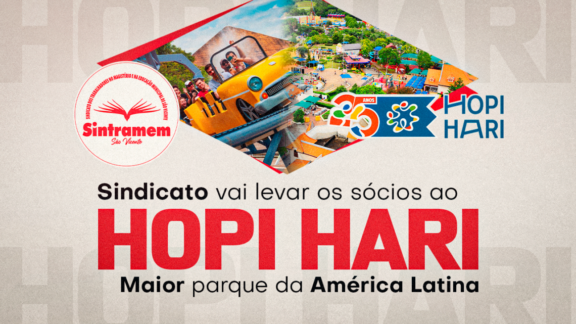 Diversão garantida para os associados | SINTRAMEM freta ônibus para o Hopi Hari no dia 29 de janeiro. Aproveitem!