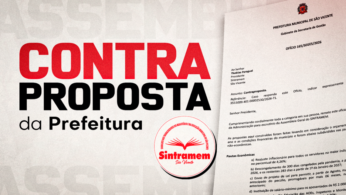 Contraproposta da Prefeitura | Confira o documento na íntegra com os itens da Pauta de Reivindicações 2026