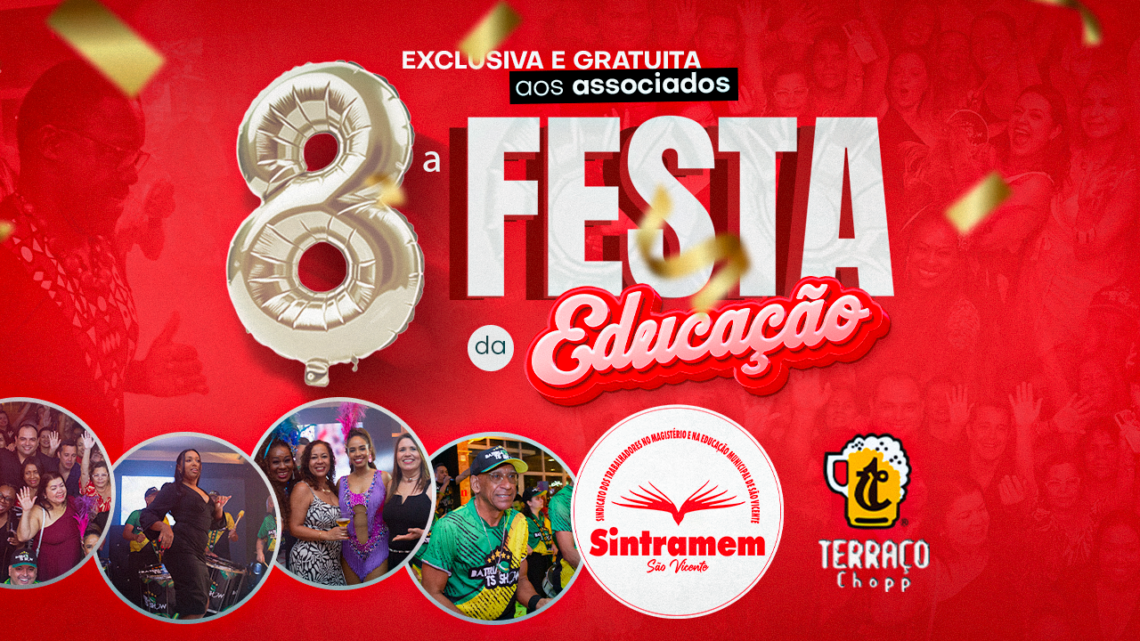8ª Festa da Educação vem aí | Associados já podem se preparar para mais uma noite especial. Será dia 29 de outubro!