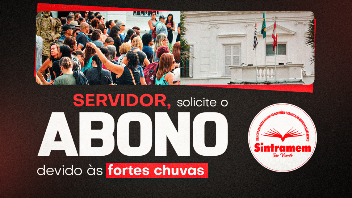 Servidor: solicite à sua chefia imediata para abonar falta ou atraso devido às fortes chuvas de 24 de novembro