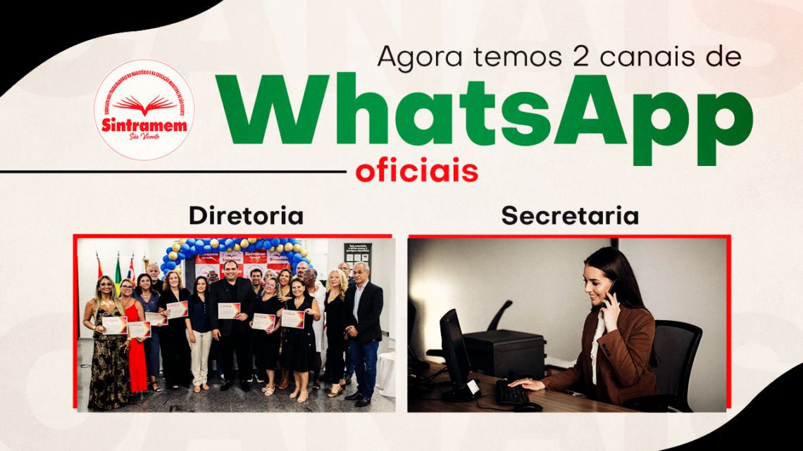 SINTRAMEM amplia atendimento aos associados com dois canais oficiais no WhatsApp