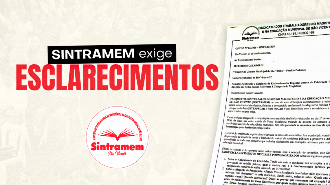 SINTRAMEM cobra esclarecimentos do vereador Jefferson Cezarolli e repudia exposição precipitada de Servidor